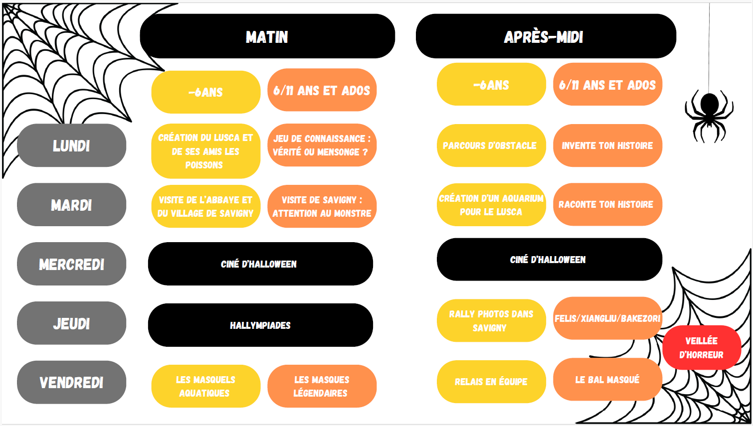 You are currently viewing Voici le programme de cet Automne…